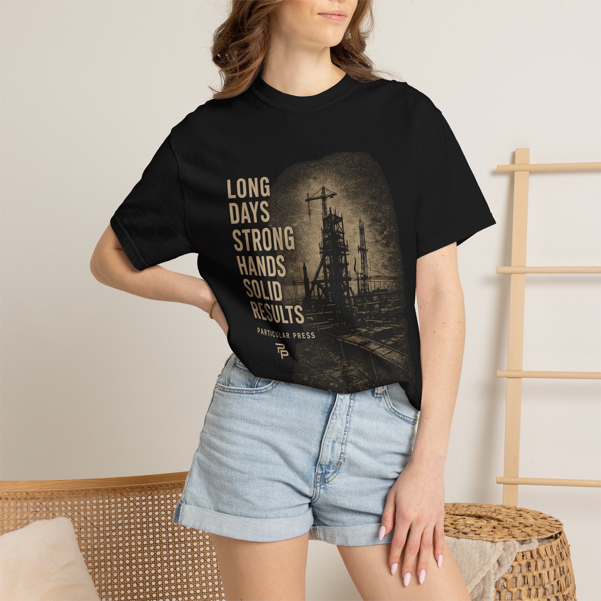 Long Days Strong Hands Graphic T-Shirt