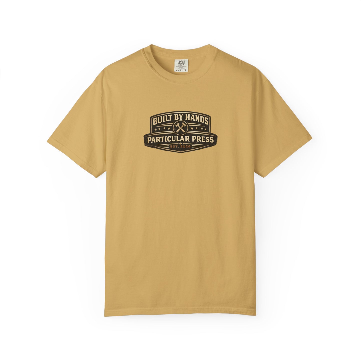 Built By Hands T-Shirt — 'Built by Hands, Backed by Experience' Vintage Workwear Tee
