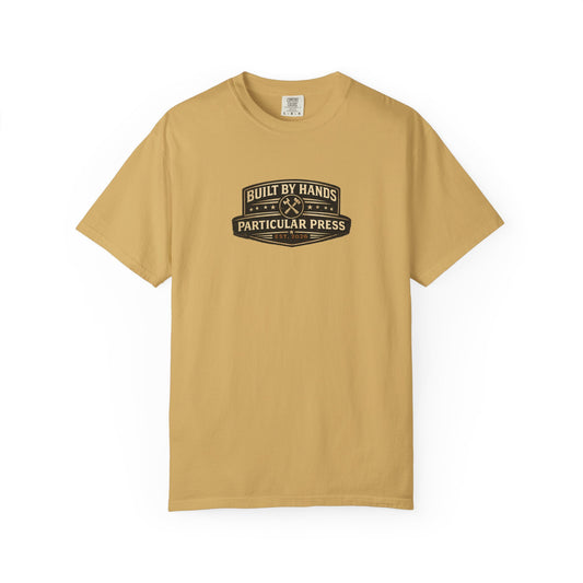 Built By Hands T-Shirt — 'Built by Hands, Backed by Experience' Vintage Workwear Tee