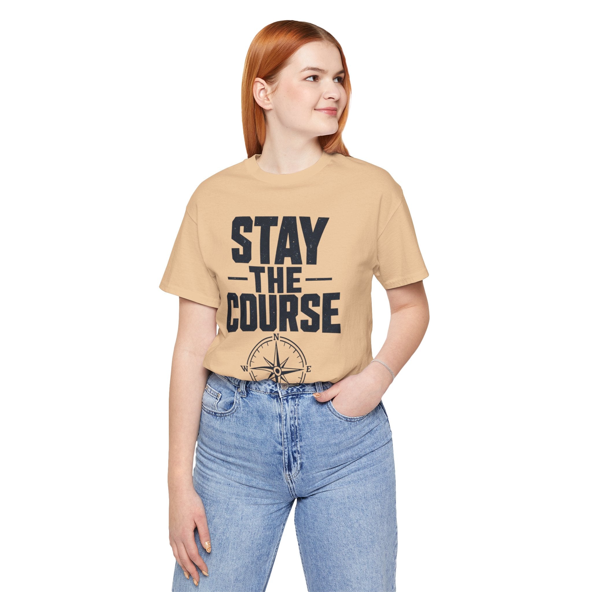 Stay The Course Motivational Tee | Hard Work Graphic Shirt for Men