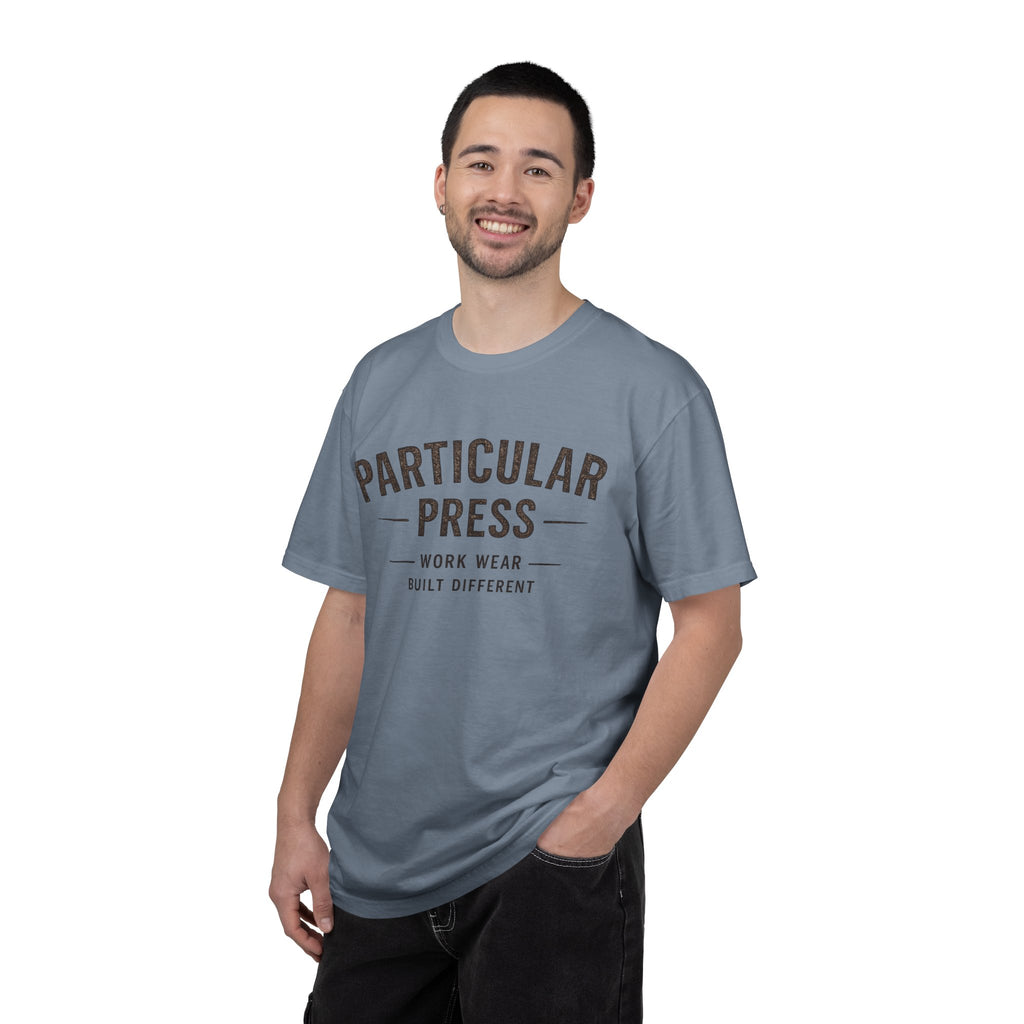 Particular Press 'Work Wear Built Different' Garment-Dyed T-Shirt
