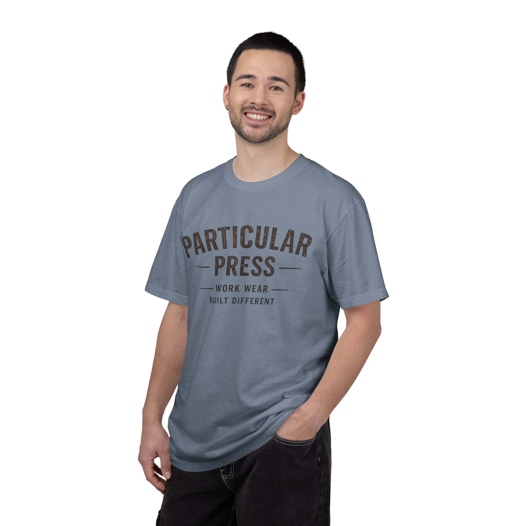 Particular Press 'Work Wear Built Different' Garment-Dyed T-Shirt