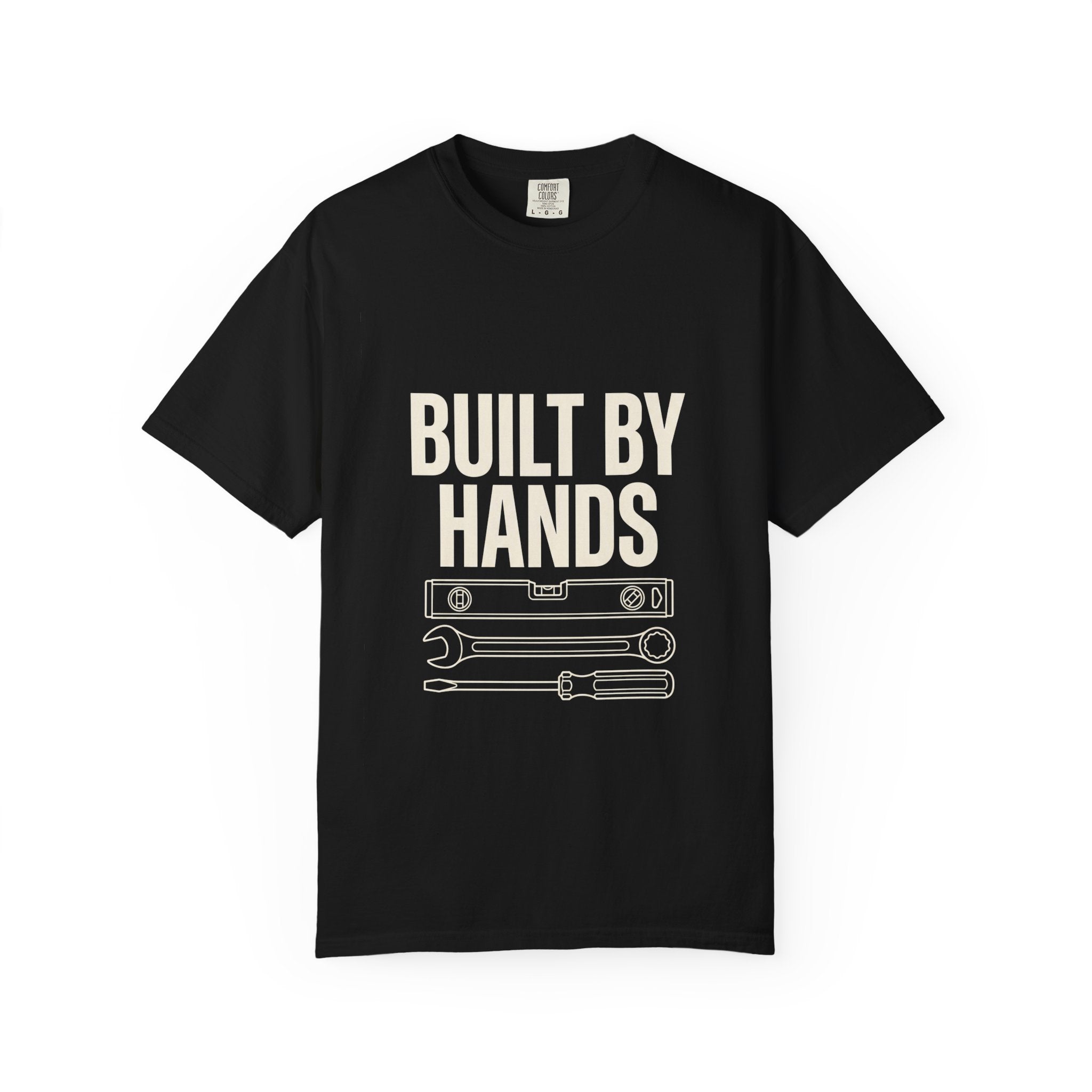 Built By Hands T-Shirt – Mechanic/Builder Tool Graphic Tee