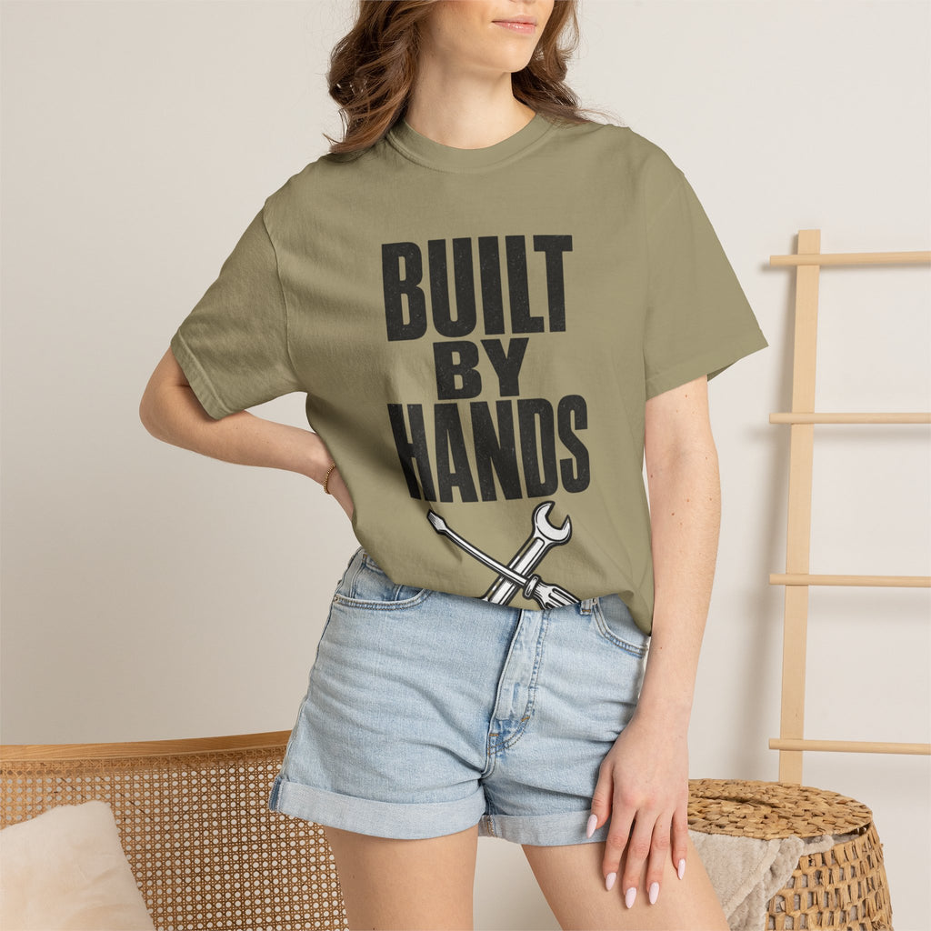 Built By Hands T-Shirt – Mechanic/Builder Tool Graphic Tee