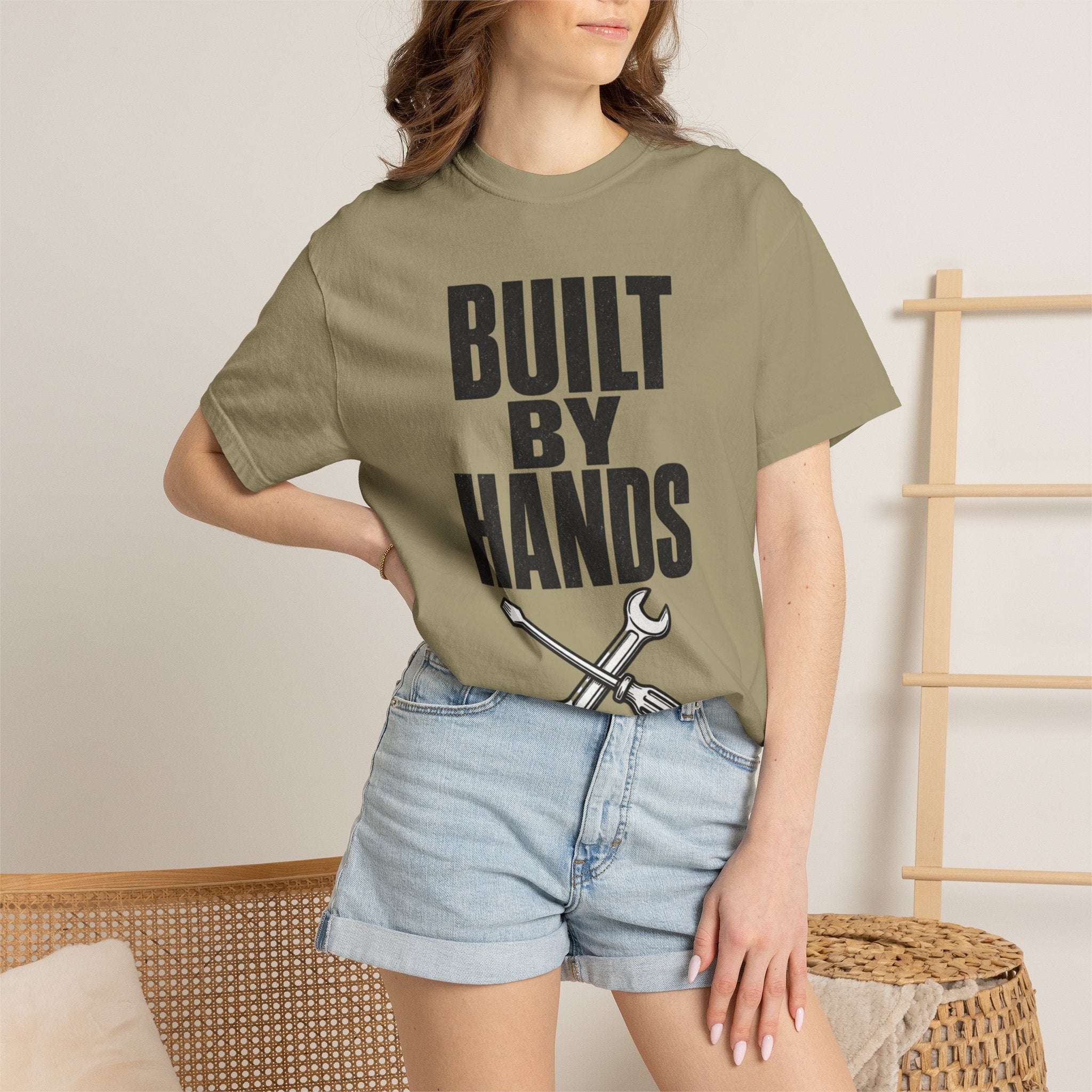 Built By Hands T-Shirt – Mechanic/Builder Tool Graphic Tee