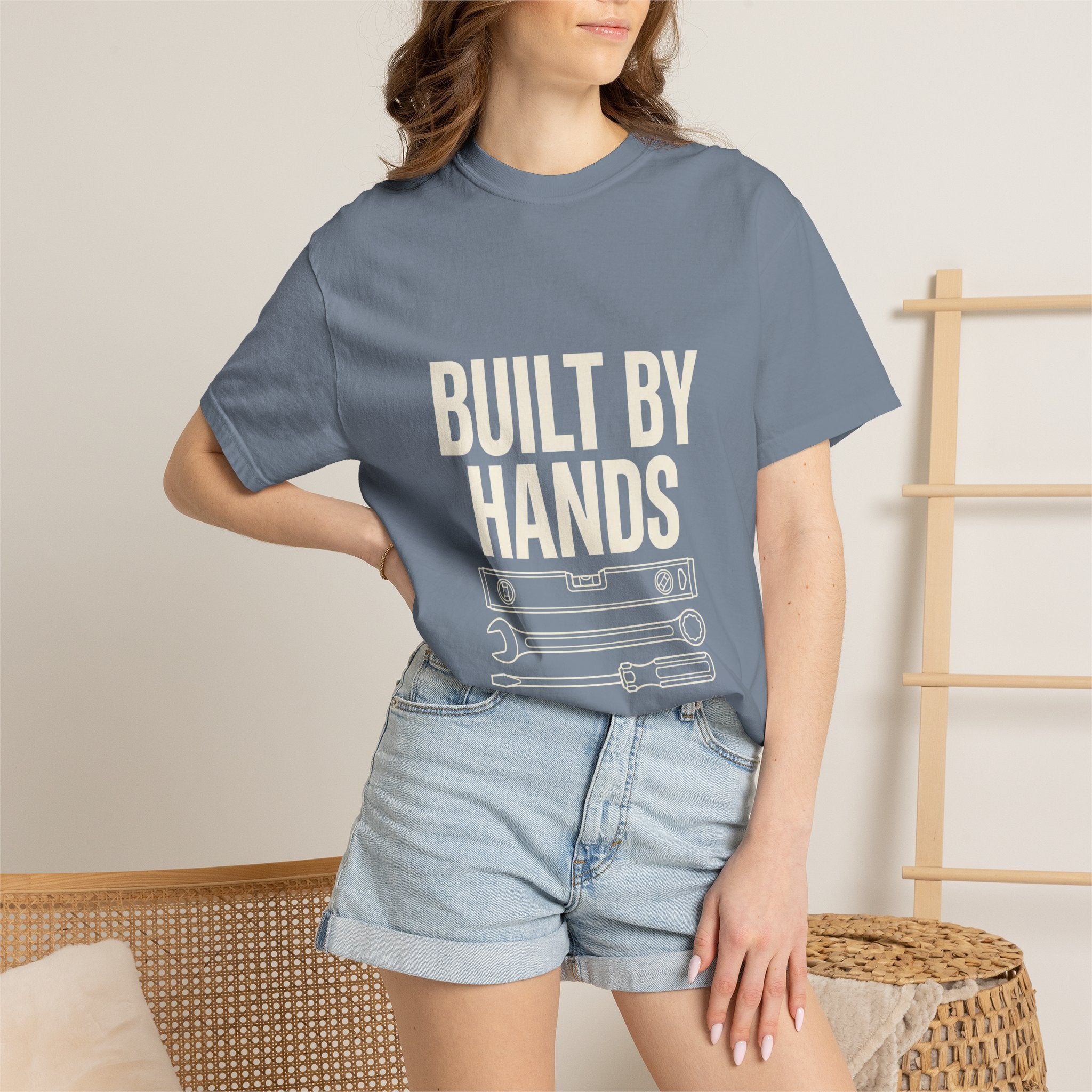 Built By Hands T-Shirt – Mechanic/Builder Tool Graphic Tee