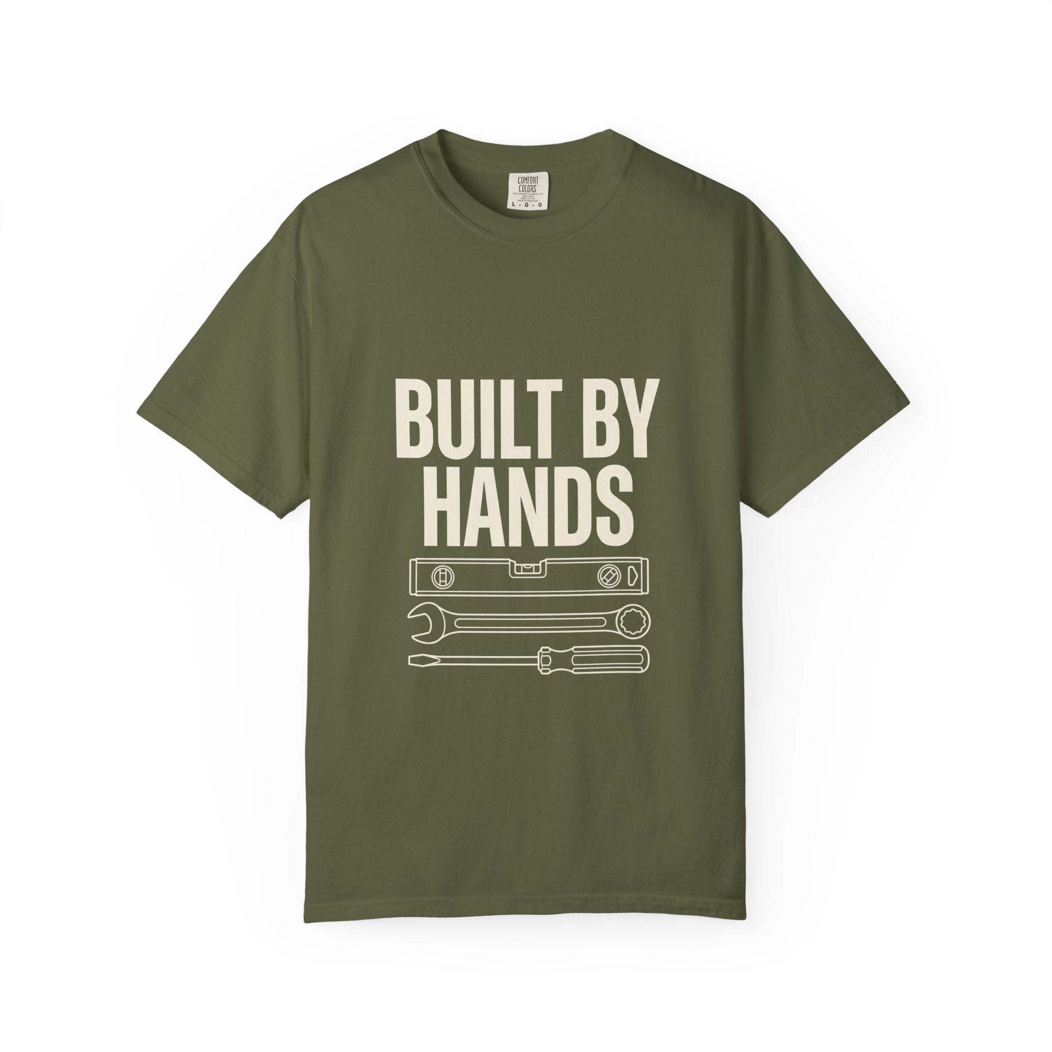 Built By Hands T-Shirt – Mechanic/Builder Tool Graphic Tee