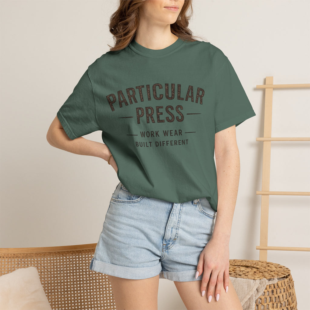 Particular Press 'Work Wear Built Different' Garment-Dyed T-Shirt