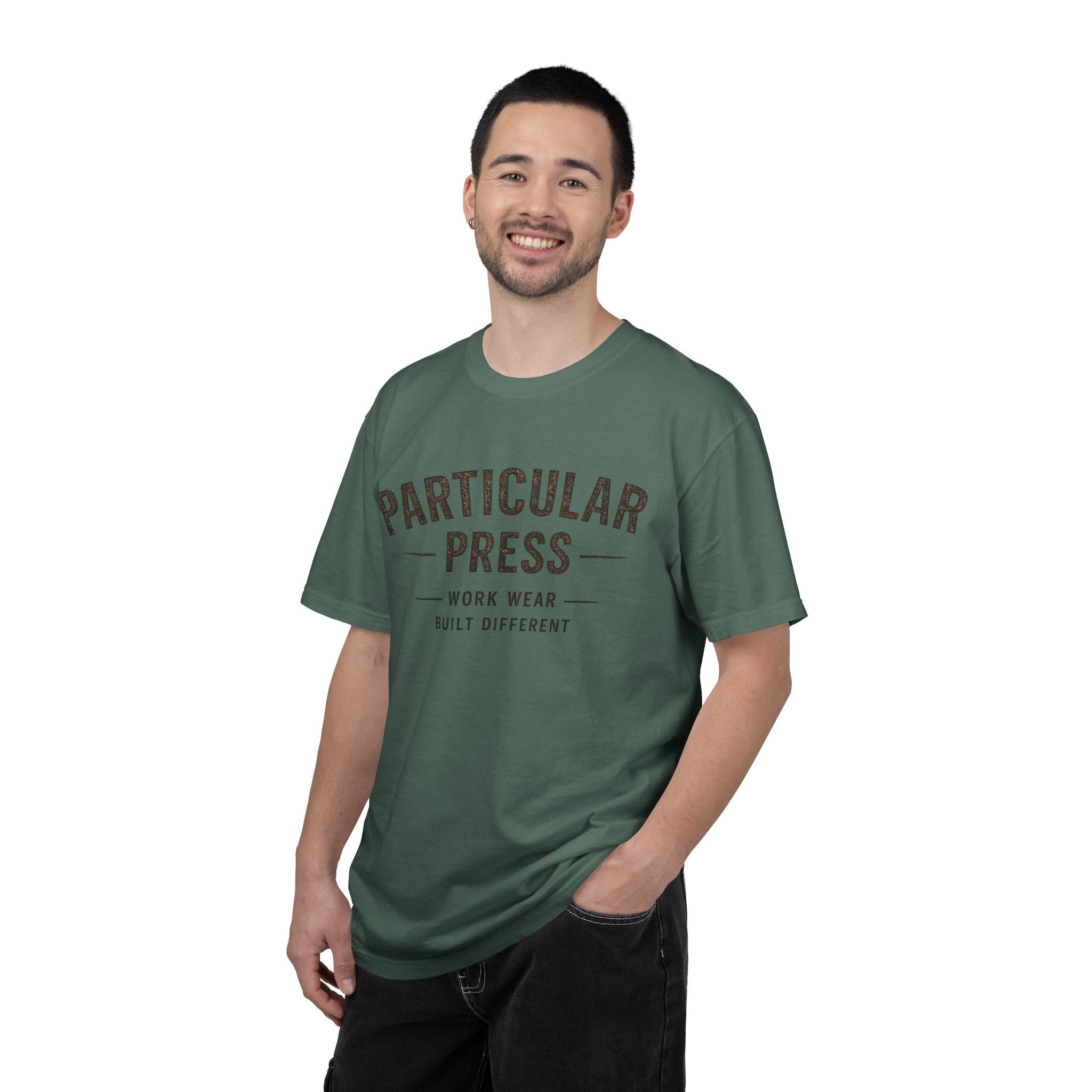 Particular Press 'Work Wear Built Different' Garment-Dyed T-Shirt