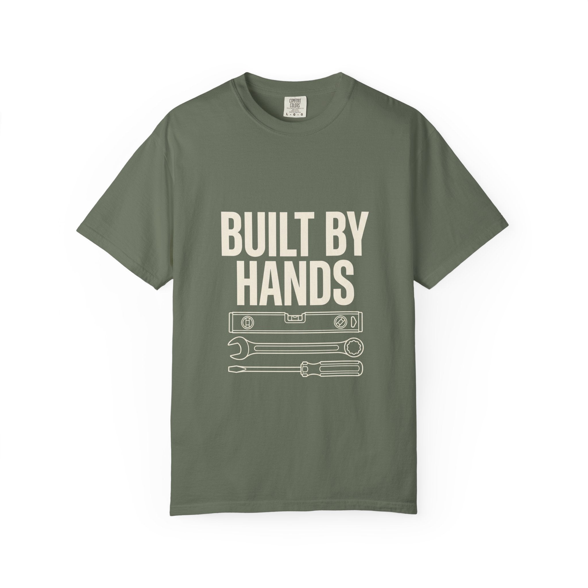 Built By Hands T-Shirt – Mechanic/Builder Tool Graphic Tee