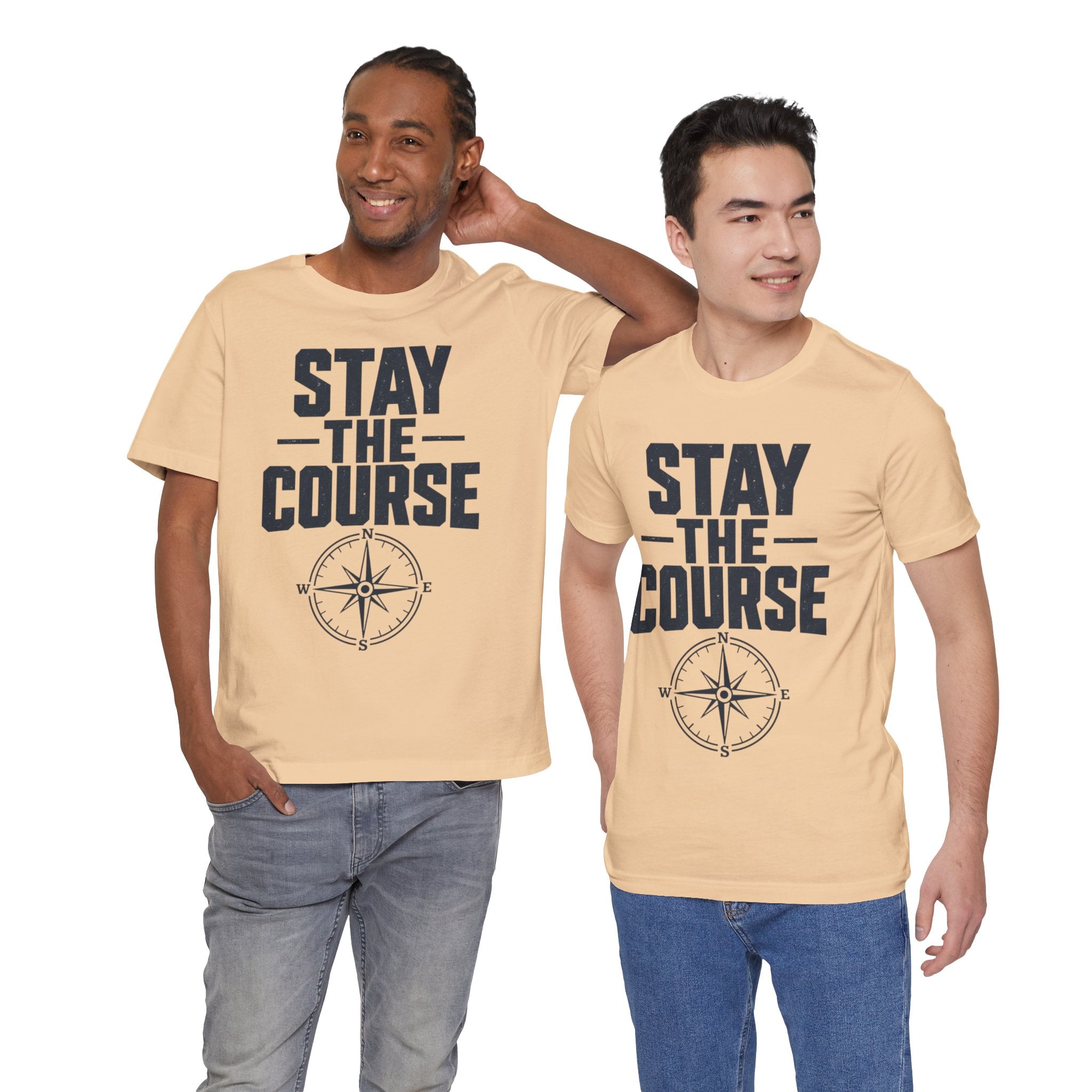 Stay The Course Motivational Tee | Hard Work Graphic Shirt for Men