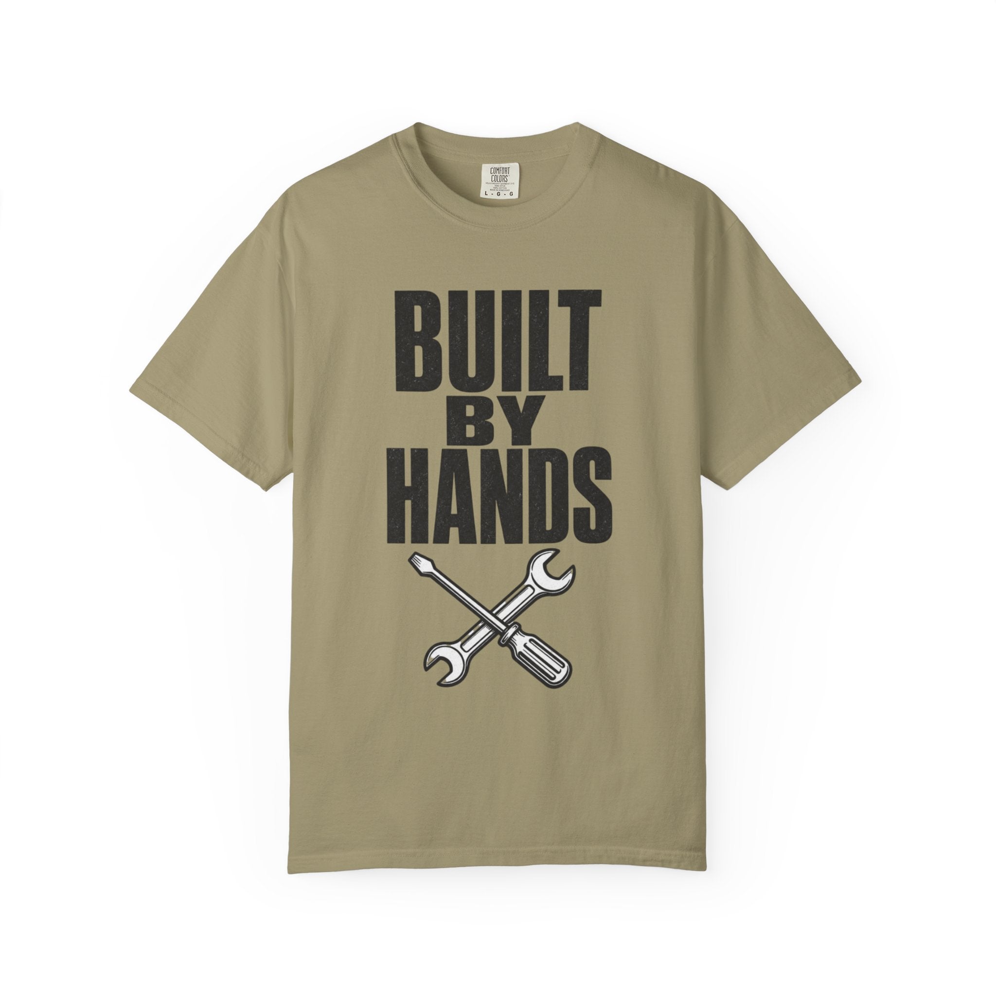 Built By Hands T-Shirt – Mechanic/Builder Tool Graphic Tee