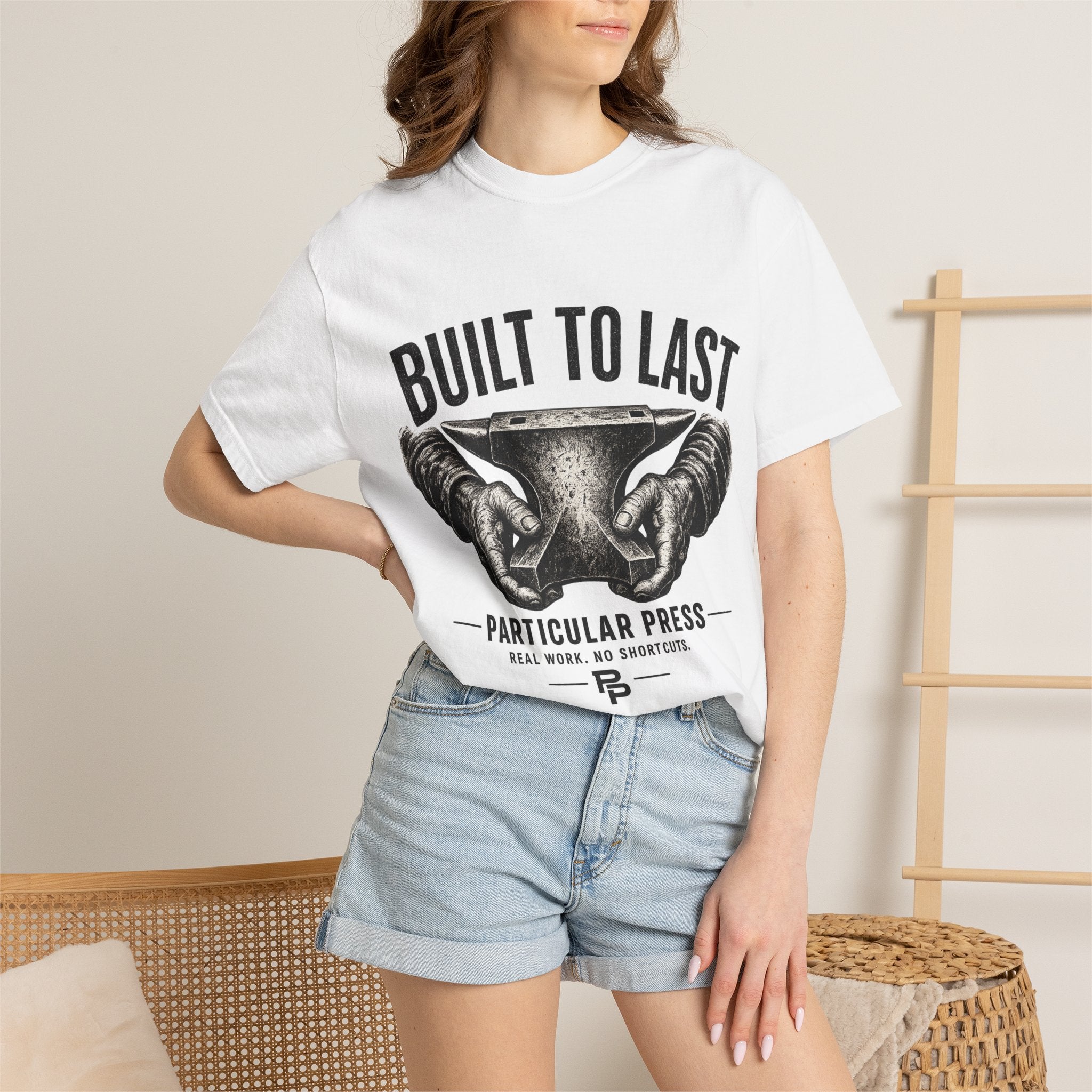 Built to Last T-Shirt — 'Particular Press' Vintage Anvil Graphic