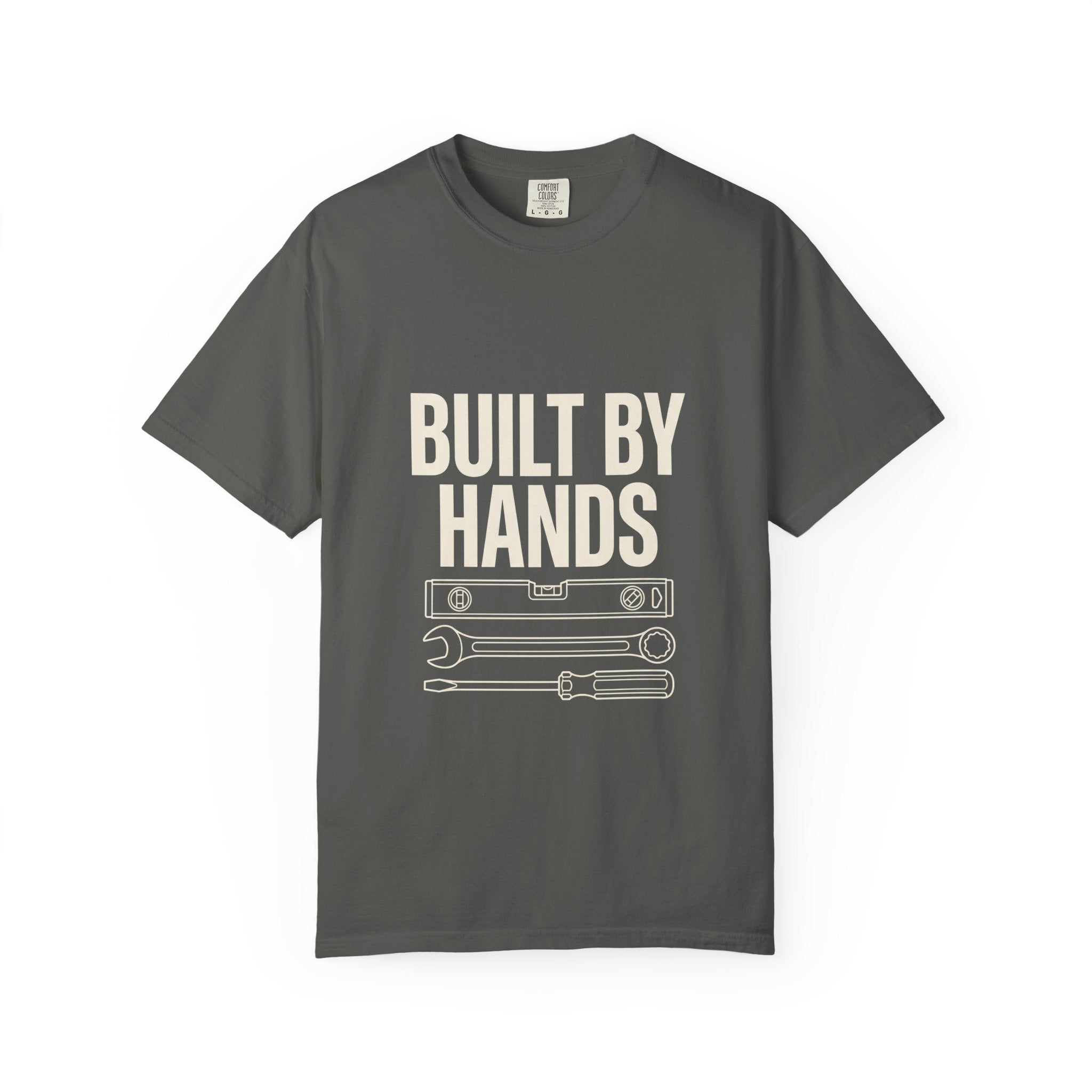 Built By Hands T-Shirt – Mechanic/Builder Tool Graphic Tee