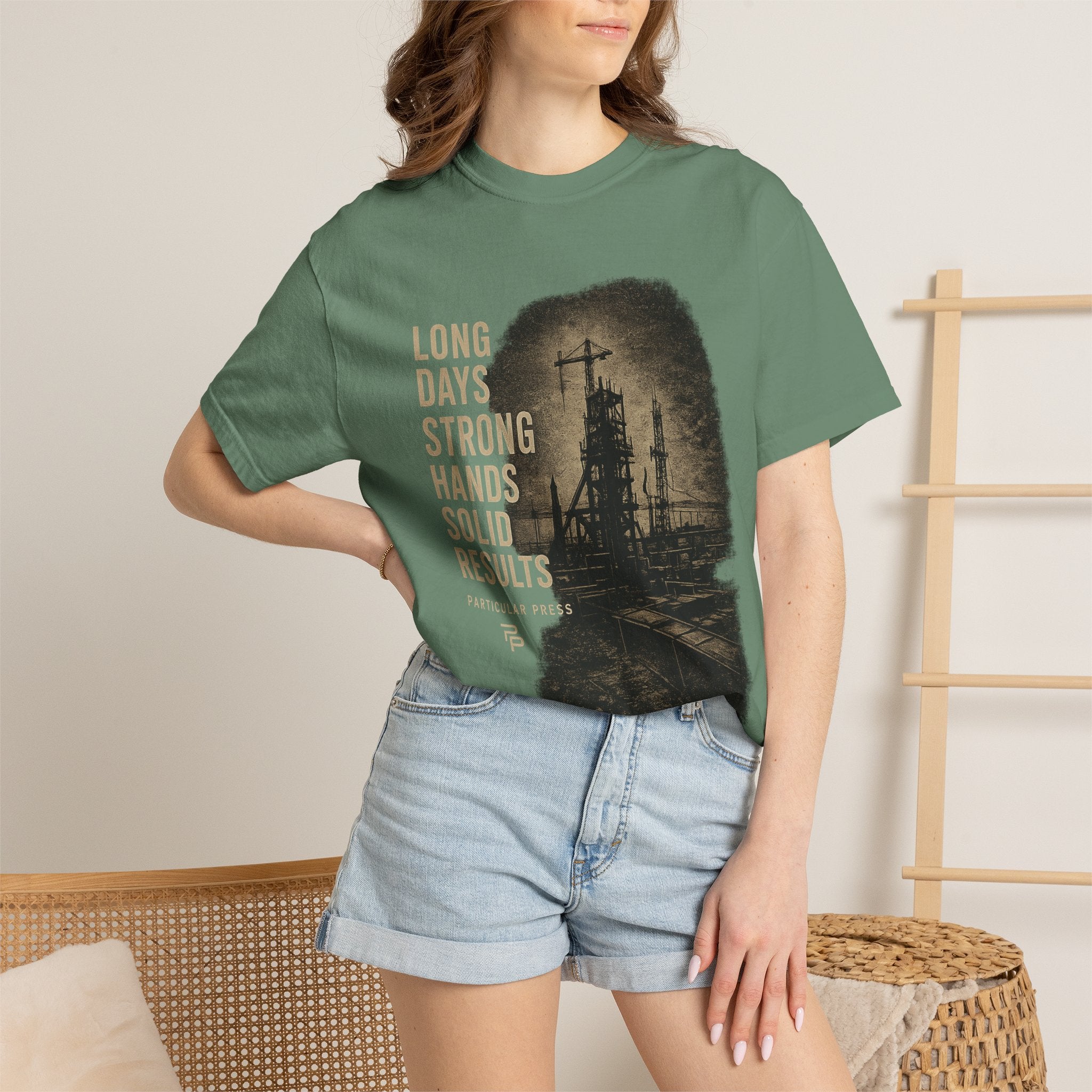Long Days Strong Hands Graphic T-Shirt