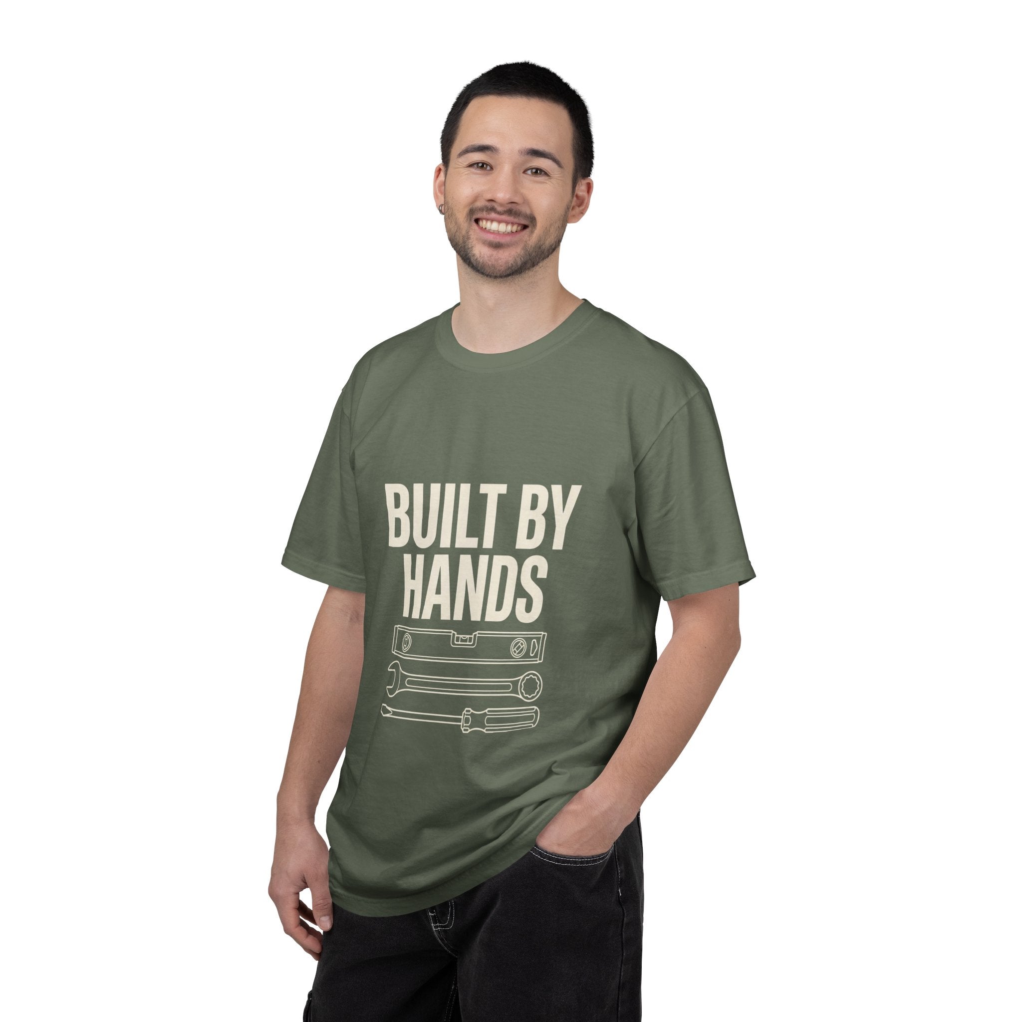 Built By Hands T-Shirt – Mechanic/Builder Tool Graphic Tee