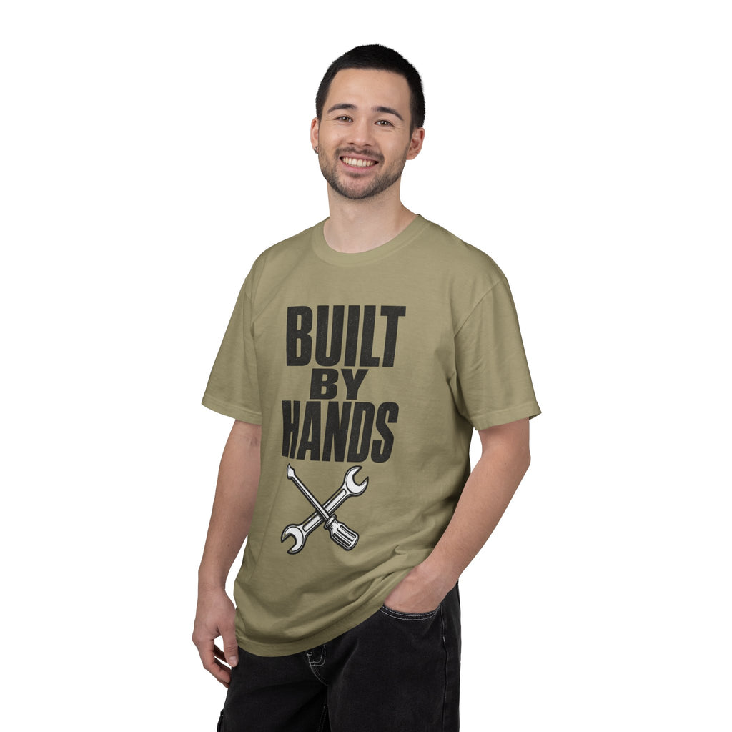 Built By Hands T-Shirt – Mechanic/Builder Tool Graphic Tee