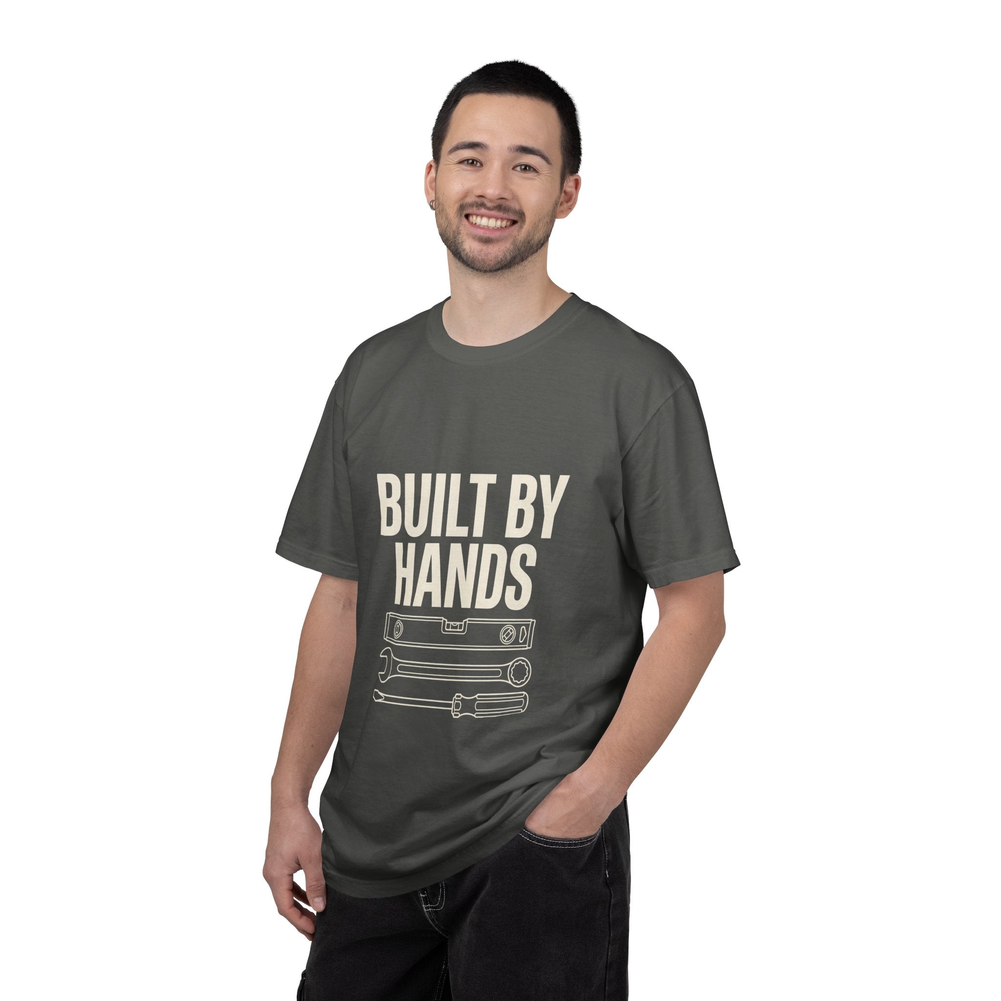 Built By Hands T-Shirt – Mechanic/Builder Tool Graphic Tee