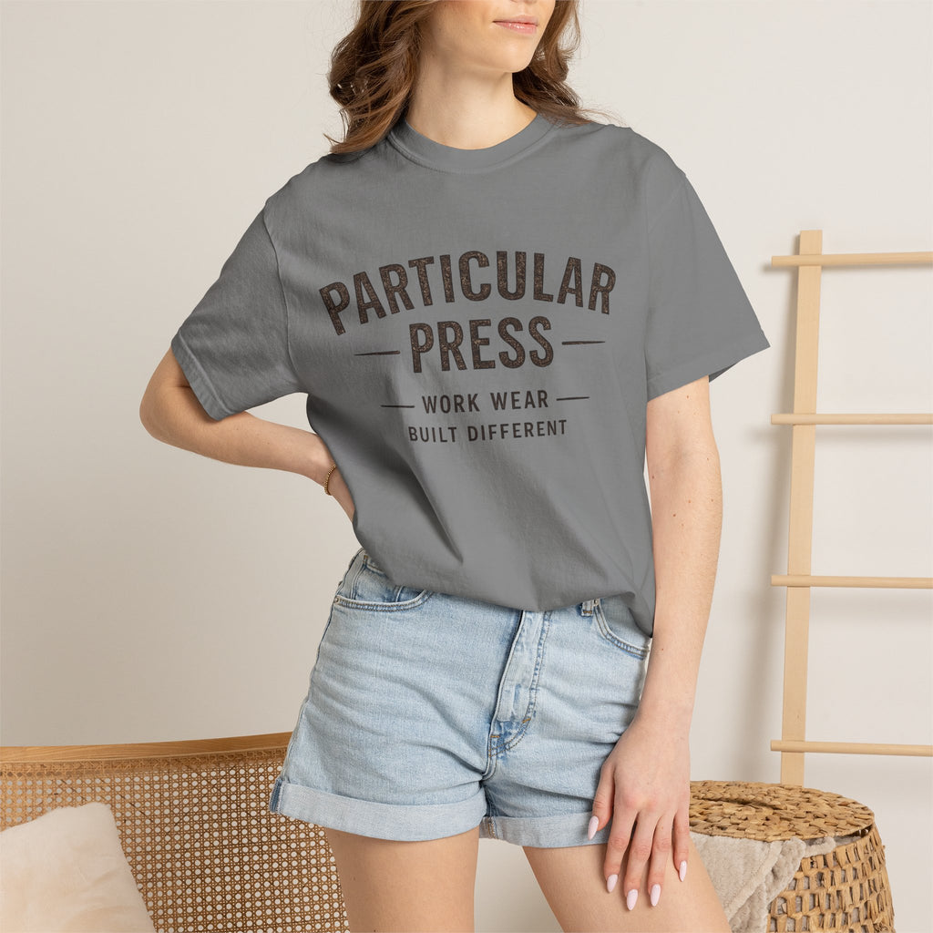 Particular Press 'Work Wear Built Different' Garment-Dyed T-Shirt