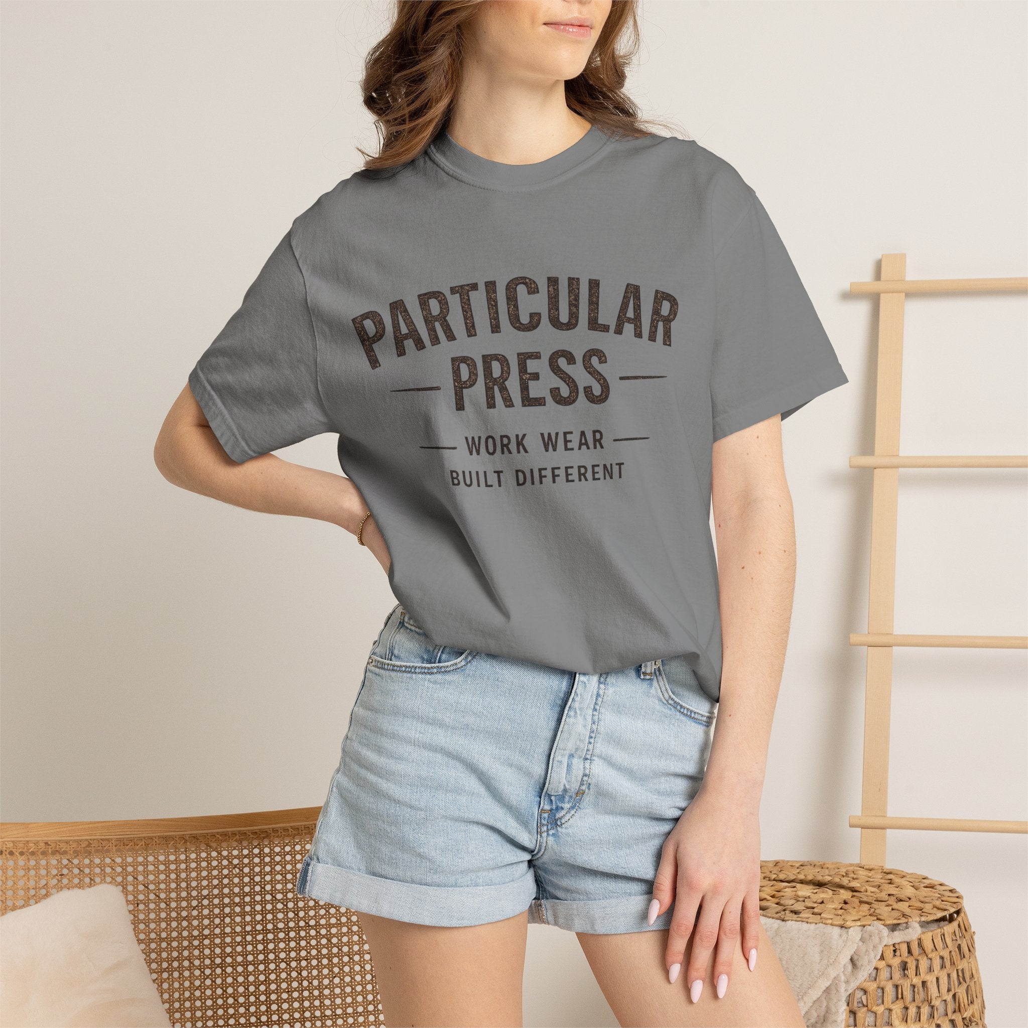 Particular Press 'Work Wear Built Different' Garment-Dyed T-Shirt