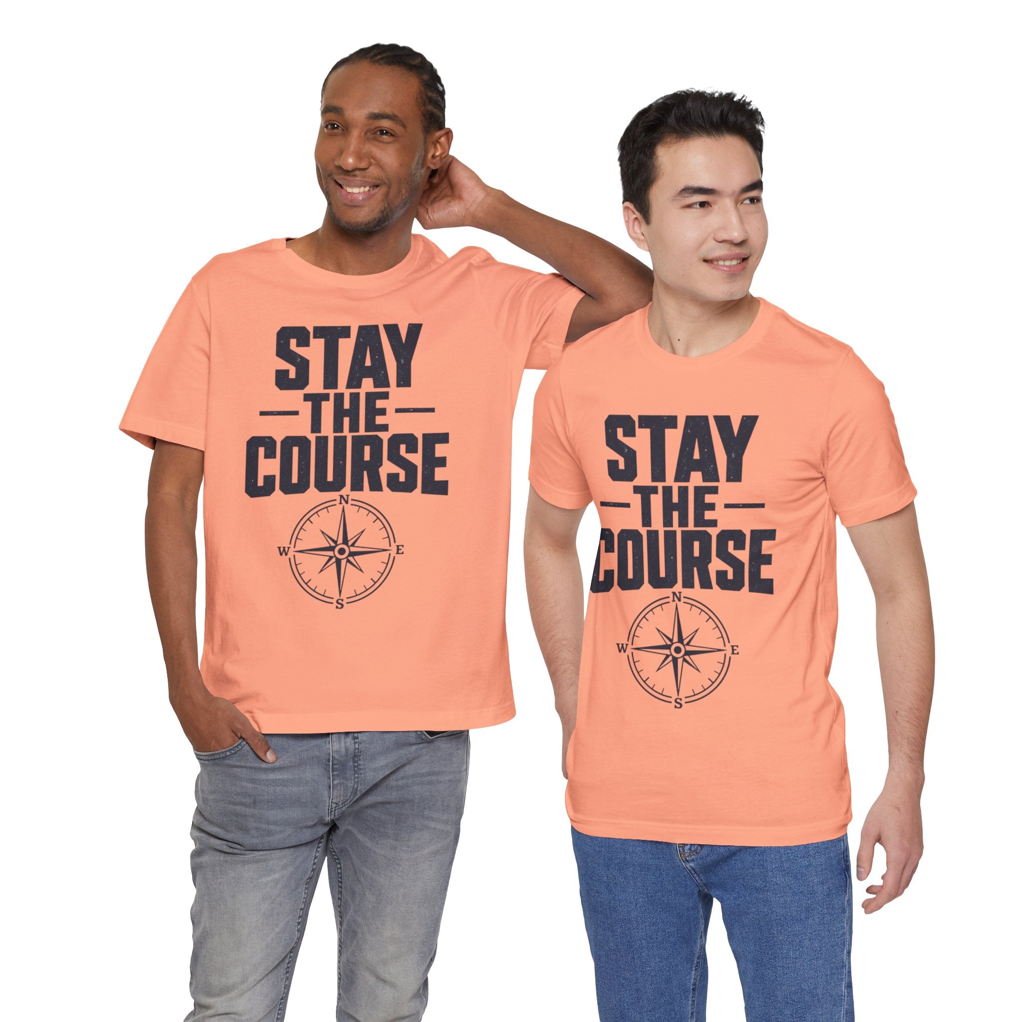 Stay The Course Motivational Tee | Hard Work Graphic Shirt for Men