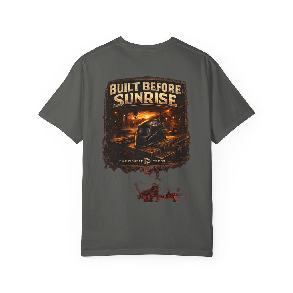 Built Before Sunrise T-Shirt — Night Shift / Construction Truck Tee