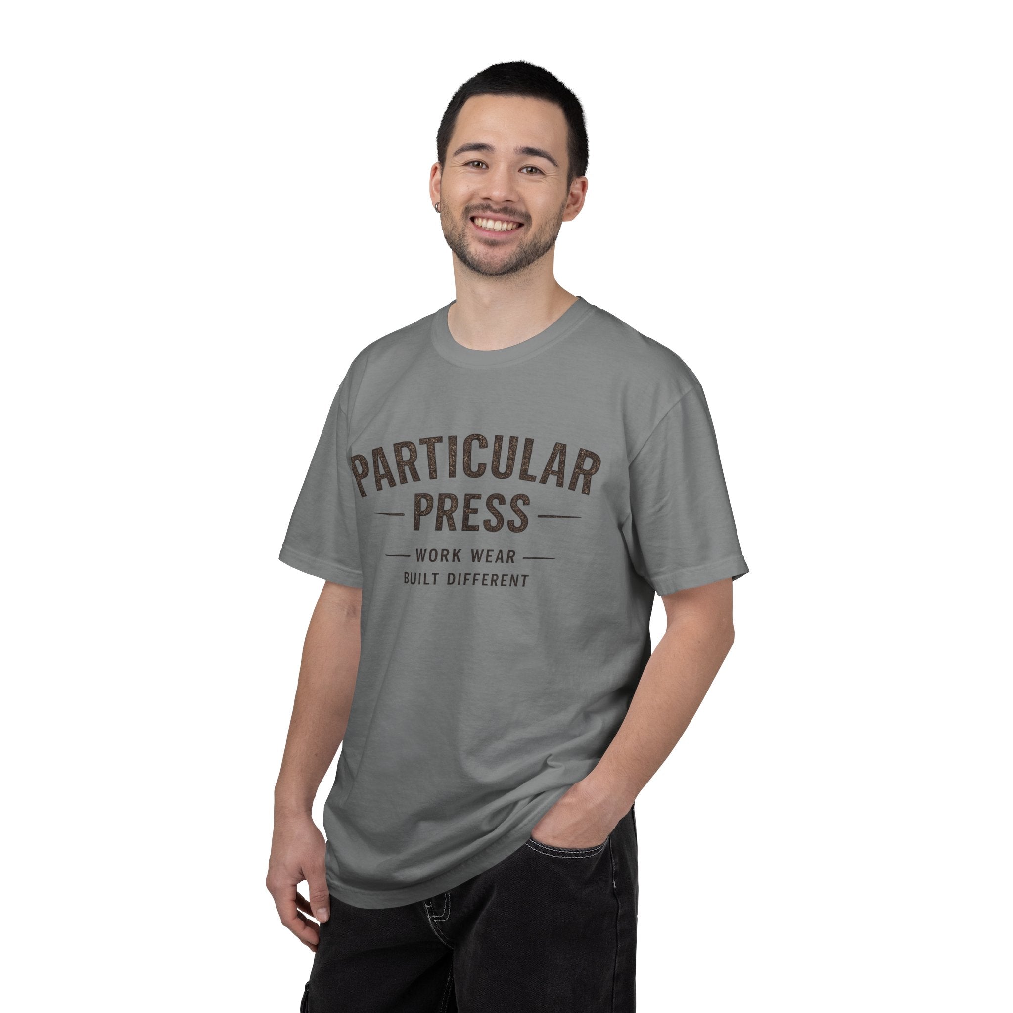 Particular Press 'Work Wear Built Different' Garment-Dyed T-Shirt