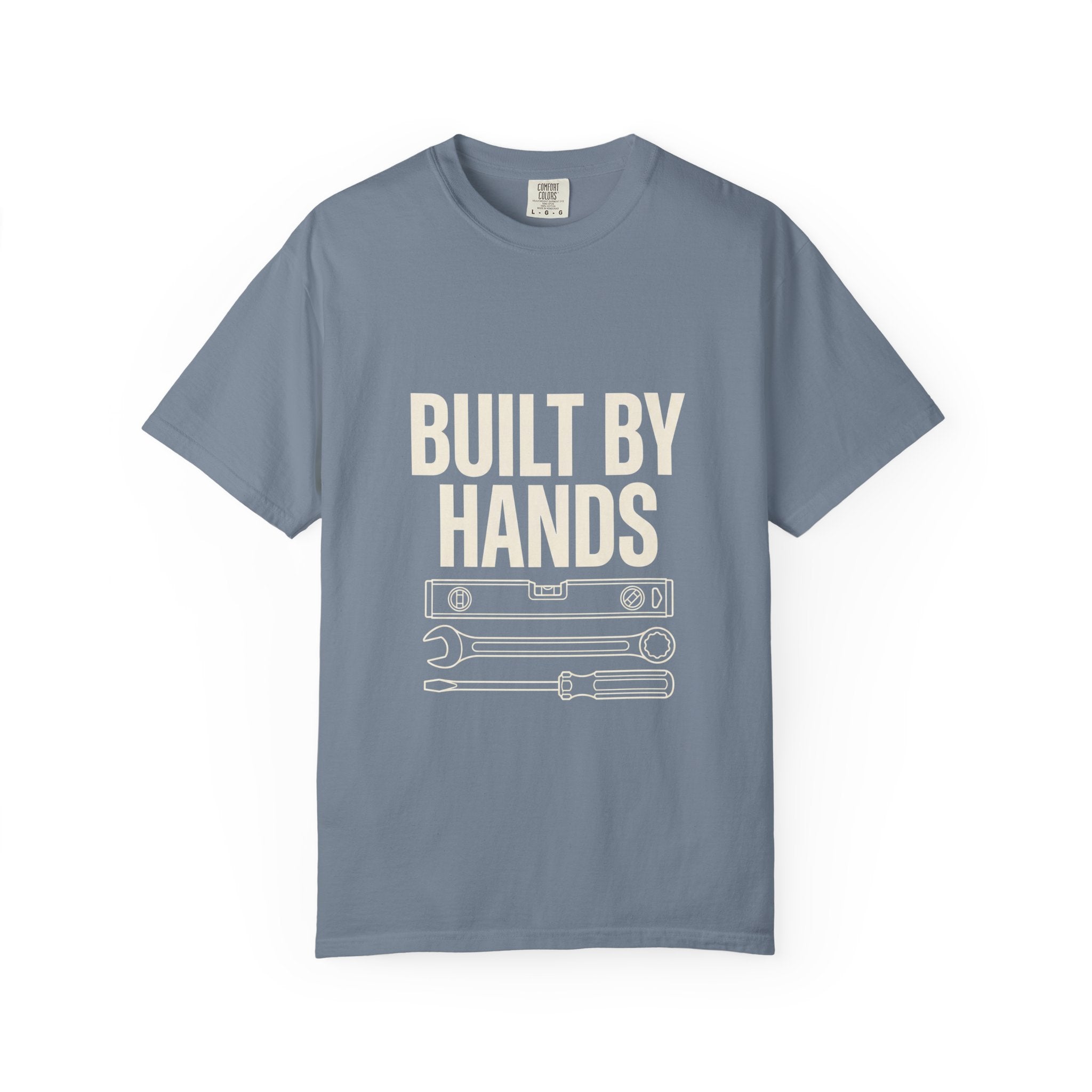 Built By Hands T-Shirt – Mechanic/Builder Tool Graphic Tee