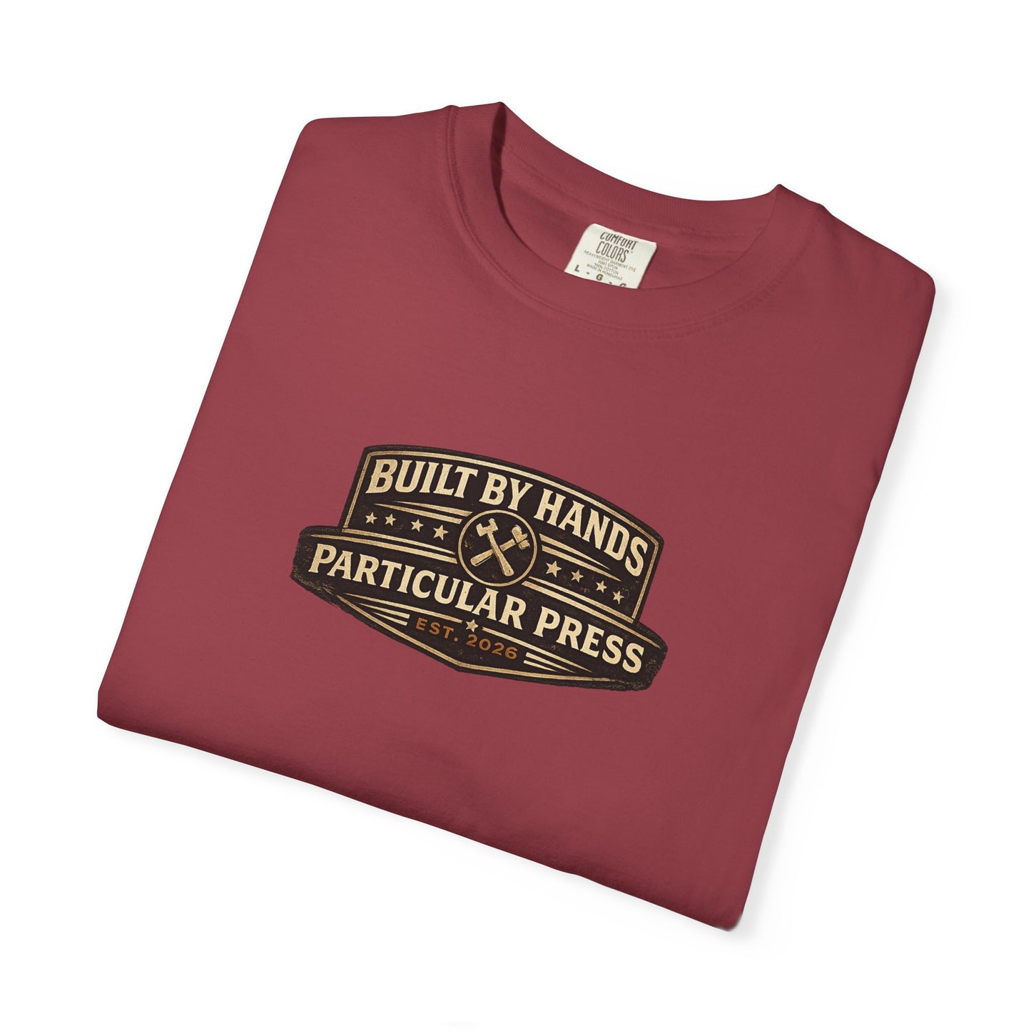 Built By Hands T-Shirt — 'Built by Hands, Backed by Experience' Vintage Workwear Tee