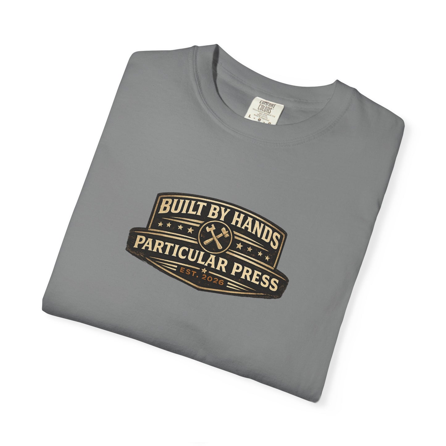 Built By Hands T-Shirt — 'Built by Hands, Backed by Experience' Vintage Workwear Tee