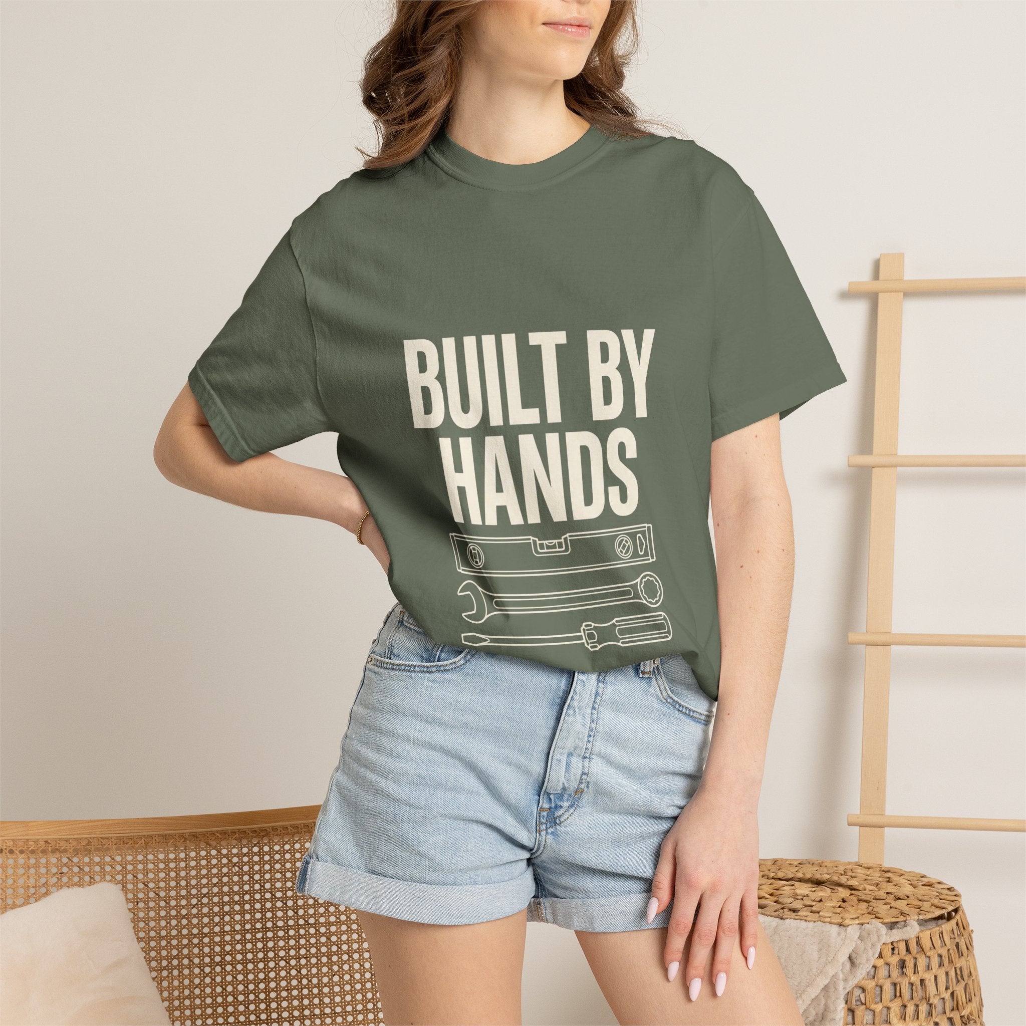 Built By Hands T-Shirt – Mechanic/Builder Tool Graphic Tee