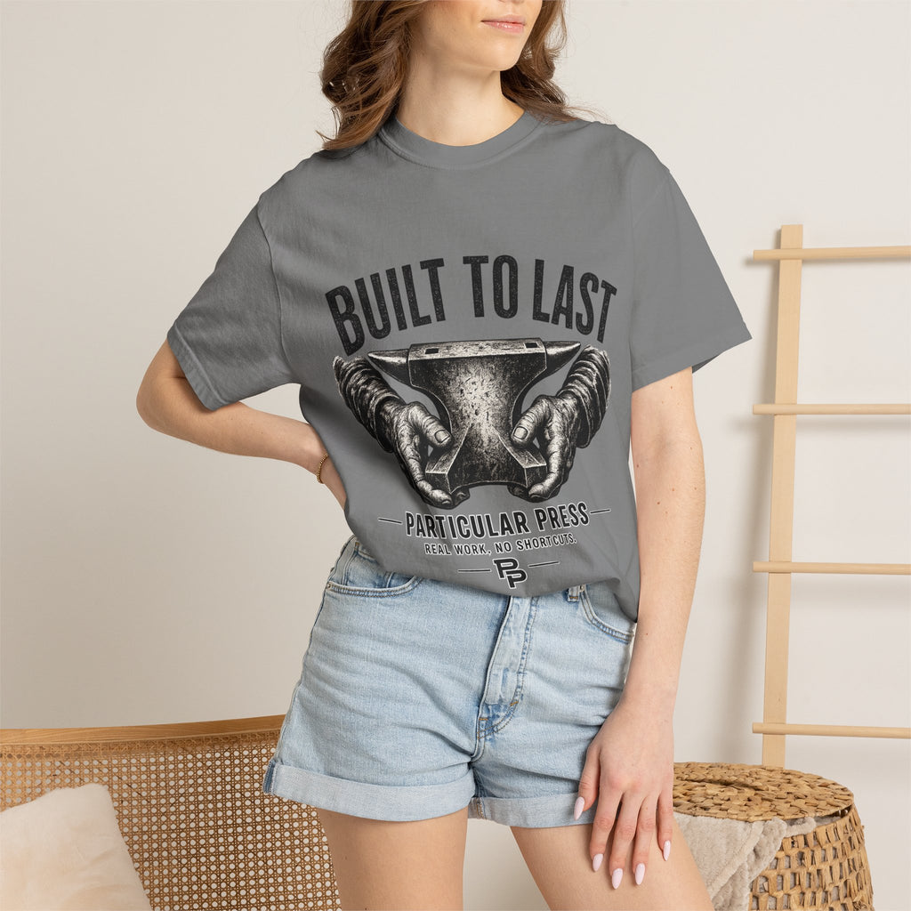 Built to Last T-Shirt — 'Particular Press' Vintage Anvil Graphic