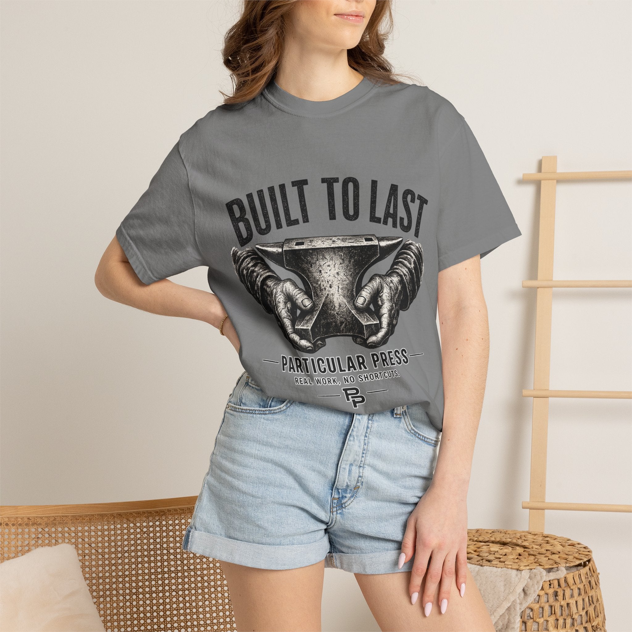 Built to Last T-Shirt — 'Particular Press' Vintage Anvil Graphic